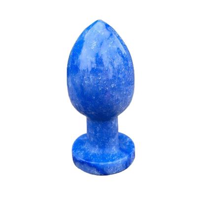 China Handmade high quality natural blue aventurine plug from Europe for adult use for sale