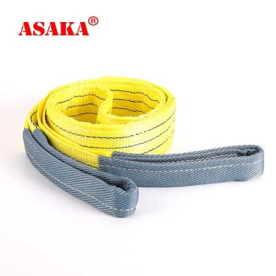 China Lifting Whipping Hot Sale Webbing Sling 3T Popular Polyester Webbing Sling Flat Belt With Handle for sale