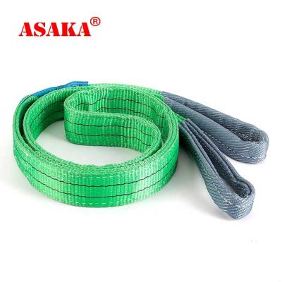 China Hoisting Goods Made in China Polyester Yarn Band Hoists 2 Ton 3 Meter Strap Sling Belt Crane Lift Cargo for sale