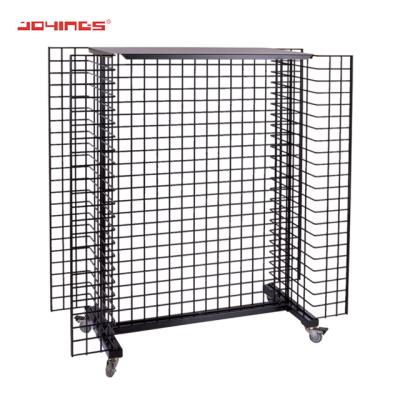 China 4 ways & Easy To Move Supermarket Easy To Move 4 Way Metal Wire Grid Display Rack for sale