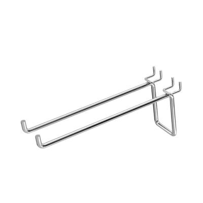 China Single Fork Slatwall Design Slatwall Display Accessories Security Hook Customized Display Hook for sale