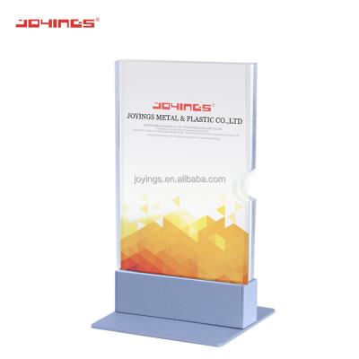 China Clear Acrylic Poster Sheet Poster Card Acrylic Table Sign Holder for sale