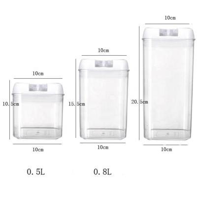 China Plastic Freshness Preservation NFS2022 Home Kitchen Refrigerator 6 in 1 Clear Airtight Food Cereal Storage Container Boxe Set for sale