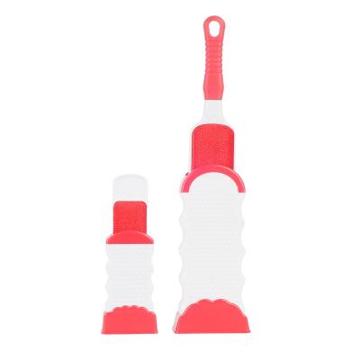 China Wholesale Viable Pet Hair Fiber Remover Brush With Self-cleaning Base Dog Cat Double Sided Hair Removal Brush for sale