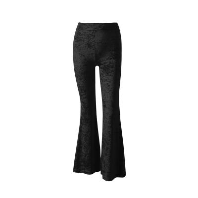 China Fashion Girls Velvet Bell Bottom Gaiters QUICK DRY Women Fashion Lady Velvet Rocket Pants Casual Wear Trousers for sale