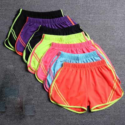 China Summer Breathable Girls Stretch Sports Shorts Womens Training Wear Pants Yoga Pants Colorful Sportswear for sale