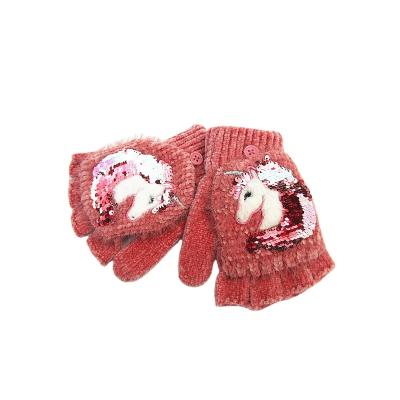 China New Style Popular Winter Children Girls Warmth Comfortable Half Finger Gloves for sale