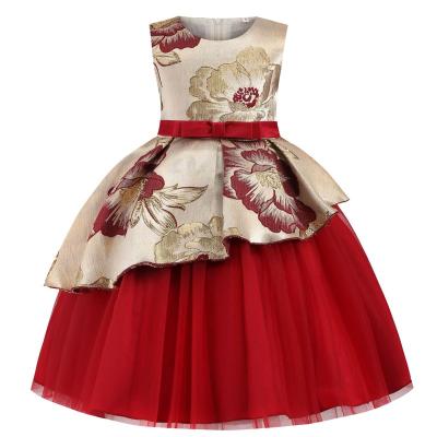 China Anti-Static High Demand Products For Selling Flower Dress Hot Stamping Baby Dresses Princess Party for sale