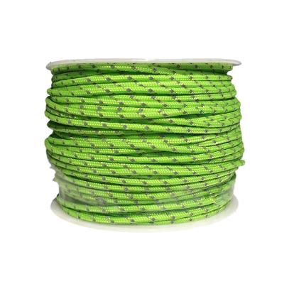 China Nylon (inner strand) + Polyester YOULE 50meters (160ft) 2.5mm 3 strand Cores 280LB Parachute Cord Reflective Tent Guy Fishing Line Clothesline for sale