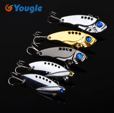 China Yougle Metal Spinner Spoon Sequins VIB Fishing Lure Hard Bait With 6# Hook 5cm 11g for sale