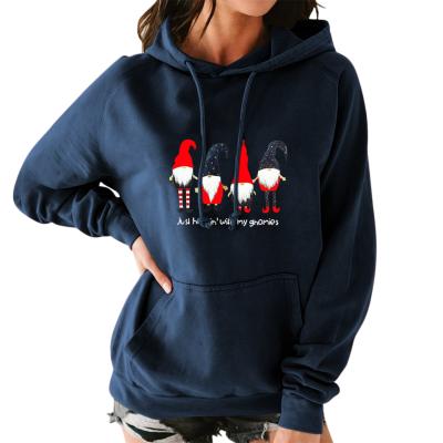 China High Quality Hot Casual Anti-wrinkle Christmas Print Sports Hoodie Plus Size Ladies Hooded for sale