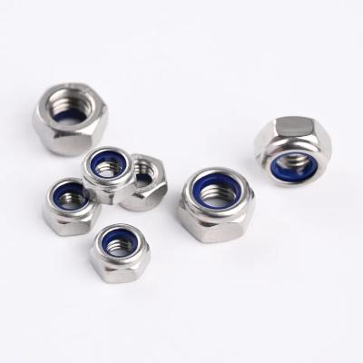 China Handan City Yongnian Heavy Industry Factory Hot Sales Style Rust Protection DIN985 Stainless Steel Hex 304 Stainless Steel Hex Nut for sale