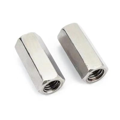 China Heavy industry factory directly produces high specification standardized galvanized long hexagon nuts with high quality materials for sale