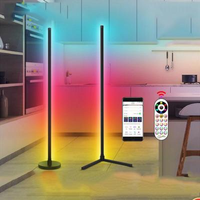 China Modern mobile phone APP graffiti floor lamp LED floor lamp living room corner atmosphere RGB remote control lamp for sale