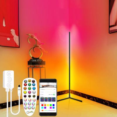 China Modern Luxury Luminous Light RGB Atmosphere Lamp Body DIY Floor Lamp Super Slim Remote Control Floor Lamp for sale