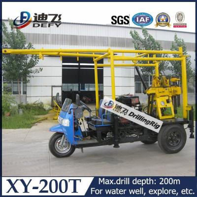 China XY-200T  hydraulic rotary water well drilling rig machine 200m depth for sale