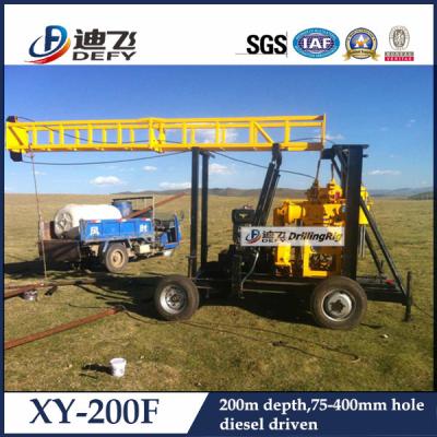 China XY-200F Portable hydraulic geological core sample drilling rig for sale