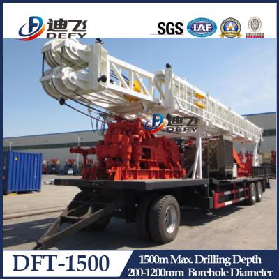 China China supplier 1000m 1500m depth tractor mounted water well drill rig DFT-1500 for sale