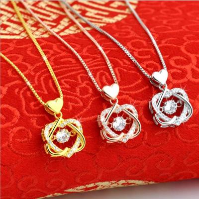 China Wholesale Casual/Sporty Star Female Smart Heart Six Heart Clavicle Necklace Cubic Zirconia Wish Valentine's Day Pendant Necklace Lovers Birthday for sale