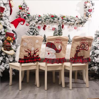 China European and American Decorative Chair Cover Christmas Necessities Cloth Stool Cover Doll Decorative Chair Cover Christmas Chair Furnishings for sale