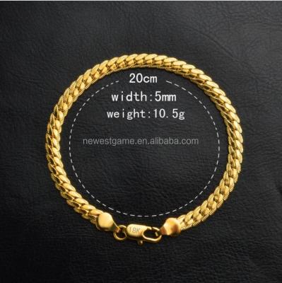 China casual/sporty Europe and the USA chain 5mm 18k c bracelet; 925 Fashion Catenary Hand Assic Men's Unisex Sporty 18k Bracelet for sale