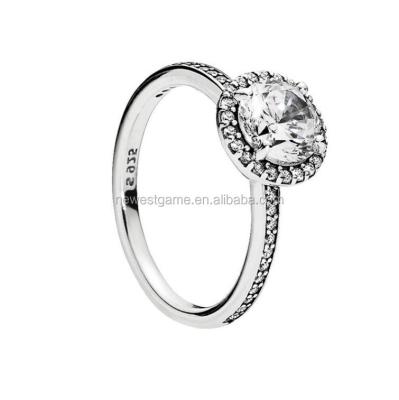 China Wedding Suitable Female Ring Engagement Jewelry fashion style real 925 Sterling Silver CZ Diamond RING casual/sporty wedding for women for sale