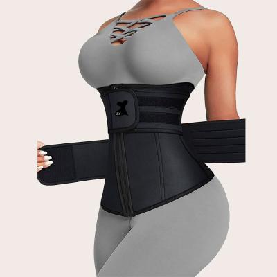 China Plus Size Double Layer Zipper Sports Abdomen Yoga Fitness Corset Plus Size Shapers for sale