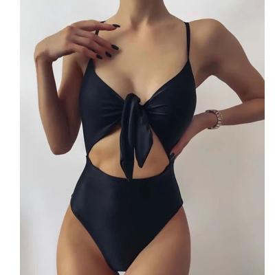 China Breathable Knot Front Cut-Out One Piece Swimsuits 2021 for sale