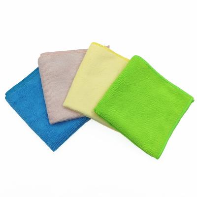 China Sustainable microfiber towel 16 x 16 inches 4 color 12 pack microfiber 16x16 towel cleaning for sale