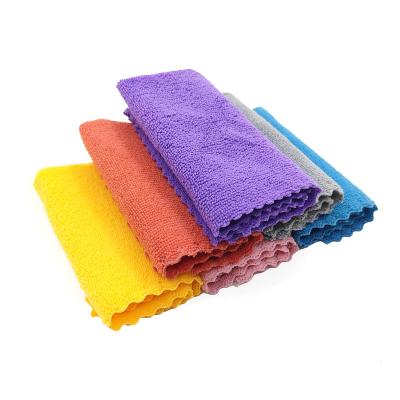 China Sustainable ultrasonic cutting microfiber kitchen towel OEM ODM quick dry bath towel Microfiber cleaning cloth Microfiber towel for sale