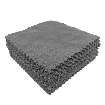 China Sustainable Ultrasonic Cut Microfiber Lace Towel microfiber cleaning cloth microfiber towel for sale