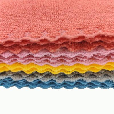 China Sustainable household cleaning Kitchen Car towel Ultrasonic cutting towel Microfiber Cleaning Cloth for sale