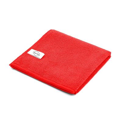 China Sustainable 40x40cm Kitchen Towel Edge OEM Gsm Item Function Weight Eco-Friendly Material Overlock Size Microfiber Cleaning Cloth for sale