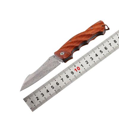 China Non-variable Folding Survival Damascus Tactical Knife Outdoor Sale In China for sale