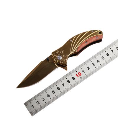 China Non-variable Multi Color Titanium Coating Folding Pocket Knife Cutter With Belt for sale