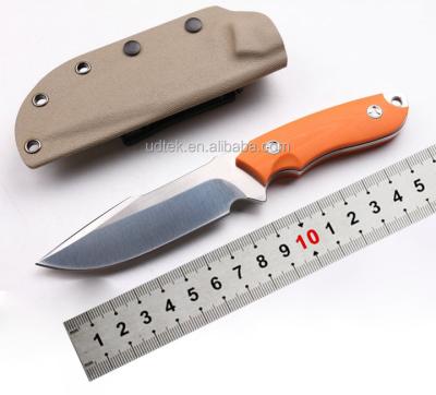 China OEM d2 Non-Variable Tactical Knife with K Sheath and G10 Handle Hardware for sale