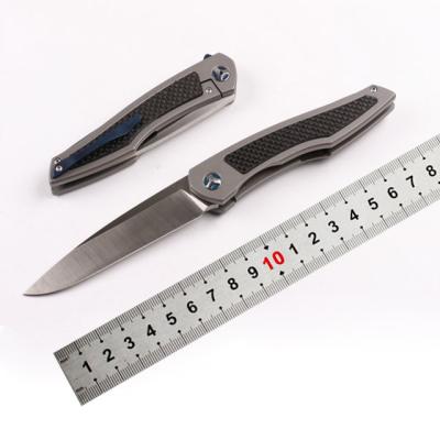 China OEM Non-variable Titanium Handle Folding Knife With D2 Blades for sale