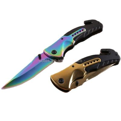 China Wholesale Non-variable Colorful Metal Folding Multi Colored EDC Camping Pocket Knife Made In China for sale