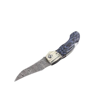 China Non-variable Folding Knife Camping Sweden Damascus Knife Material Outdoor Tools for sale