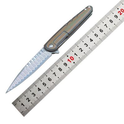 China Damascus Blade Non-variable G10 Handle Folding Outdoor Knife Camping EDC Tool for sale