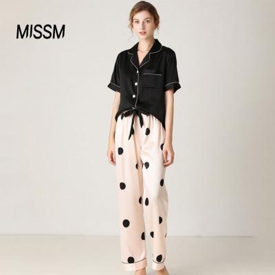 China MISSM QUICK DRY Women's Luxury Silk Shorts Satin Pajamas Shorts Sheath Pajamas Women Sleepwear Pajamas for sale