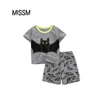 China MISSM 100% Cotton Boys Clothing Boutique Kids Casual Clothing Sets Summer Kid Clothing Set for sale