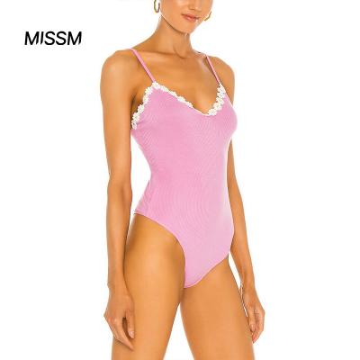 China MISSM Pink Rayon Wear Nylon Soft Shape Base Top Casual Fit Design Adjustable Shoulder Strap Custom Combination for sale