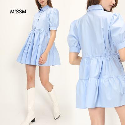 China OEM LOGO Anti-static Custom Shirt Dress Bohemian Women's Clothing 2021 Tiered Dress 2021 Dresses for sale