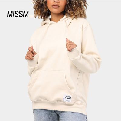 China MISSM Anti-wrinkle Customized Women Solid Color Design Simple Sportswear Classic Simplism Style Hoodie for sale