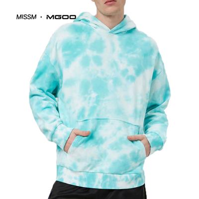 China Anti-pilling MISSM Logo Fashion Tie Dye Men's Hoodies Custom Made Wholesale Hoodies 100% Cotton for sale