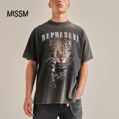 China Custom Anti-wrinkle MISSM last design slightly oversized sleeve tank top vintage streetwear fit cropped t-shirt for sale