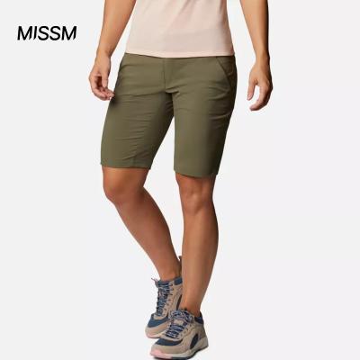 China Anti-wrinkle MISSM custom ummer nylon shorts with casual safety zipper-closed pocket for men basic dark green slim fit for sale