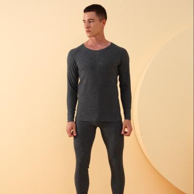 China 2022 Double Layer Mens Thermal Rib Underwear High Quality QUICK DRY Long Johns Double Sided Fleece Striped Thermal Clothing Set for sale