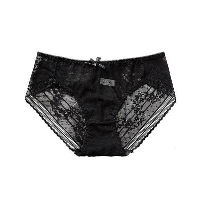 China Antibacterial Transparent Women's Panties Briefs Women Underwear Lace Underpants Hollow Out Mesh Women Pantwomeny Briefs for sale